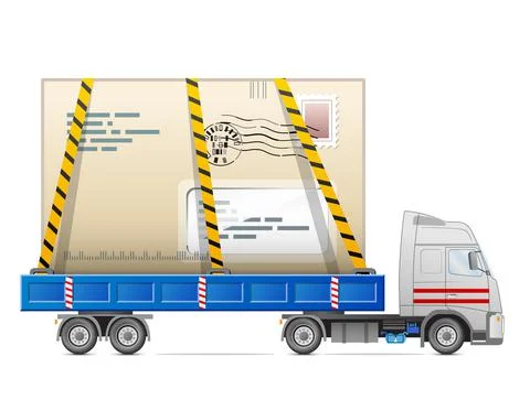 Road transportation of mail Stock Illustration