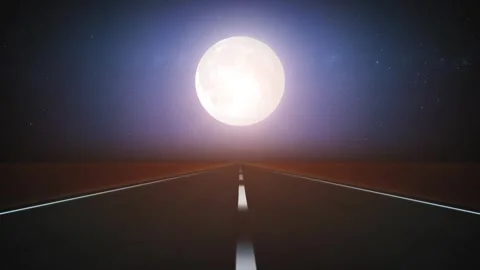 Road Travel Background In The Night Loop Stock Footage 337474072