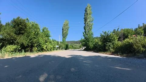 Road trees sky Stock Photos
