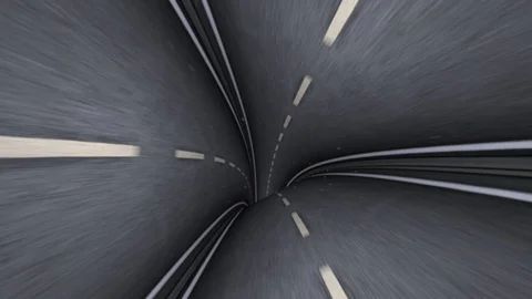 Road in a triangular tunnel. Seamless loop Stock Footage 105046931