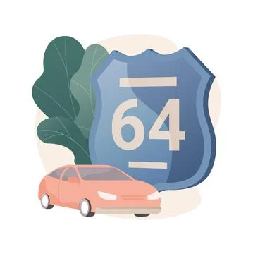 Road trip abstract concept vector illustration. Stock Illustration