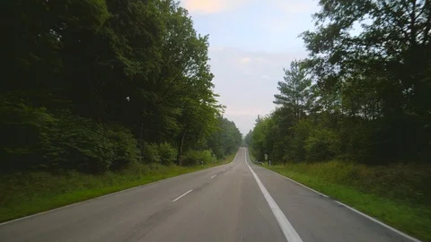 Road Trip during Sunrise Stock Footage 103184366