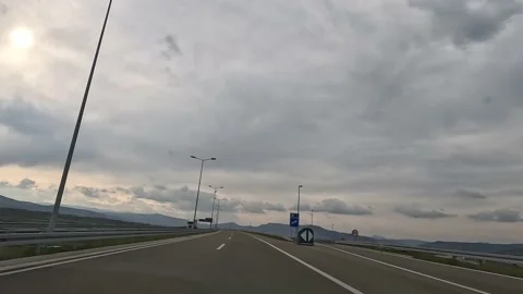 Road trip on E-80 A4 to Nis, Serbia Vídeo Stock 238028668