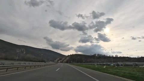 Road trip on E-80 A4 to Nis, Serbia Stock Footage 238028984