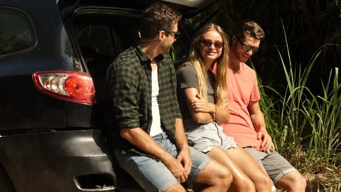 Road trip friends Stock-Footage 94083201