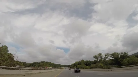 Road Trip Hyper Lapse Bumper Camera Stock Footage 54621375