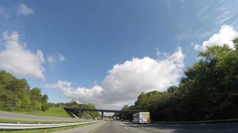 Road Trip Hyper Lapse Bumper Camera Stock Footage 54621455
