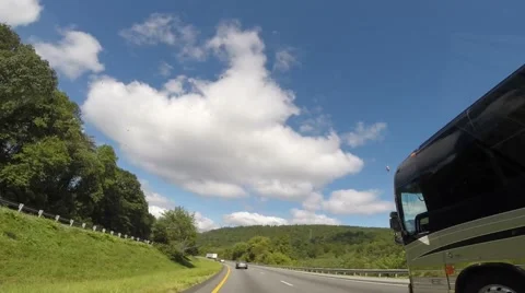 Road Trip Hyper Lapse Bumper Camera Stock Footage 54621489