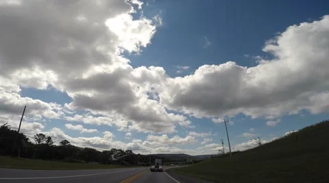 Road Trip Hyper Lapse Bumper Camera Stock Footage 54621548