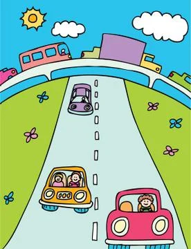 Road trip Stock Illustration