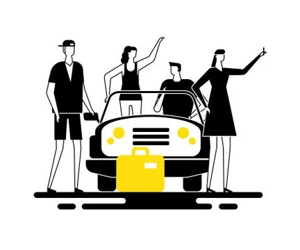 Road trip - modern flat design style illustration Stock Illustration
