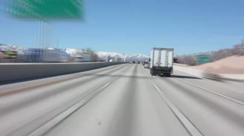 Road trip to Reno Nevada on interstate highway I-80 Stock Footage 24756582