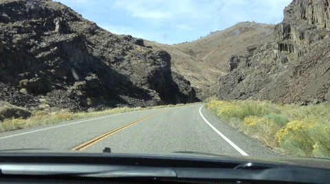 Road Trip, Sierra Nevada Road, California, USA Stock Footage