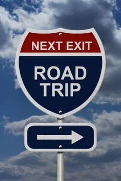 Road trip sign Stock Illustration