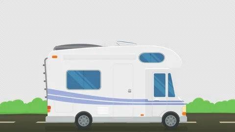 Road Trip Summer Vacation Camper Van Travel Adventure (loopable) Stock Footage 343874972