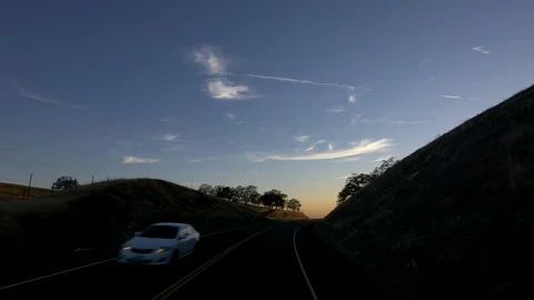Road trip at sunset Stock-Footage 73897508
