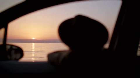 Road trip sunset Stock Footage 222931622