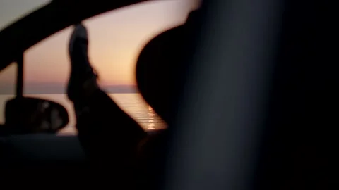 Road trip sunset Video stock 222934020