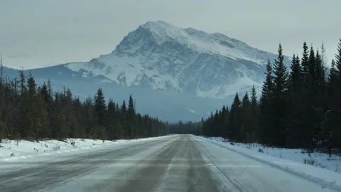 Road Trip Through The Icefields Parkway, Jasper National Park, Alberta Stock Footage 197072025