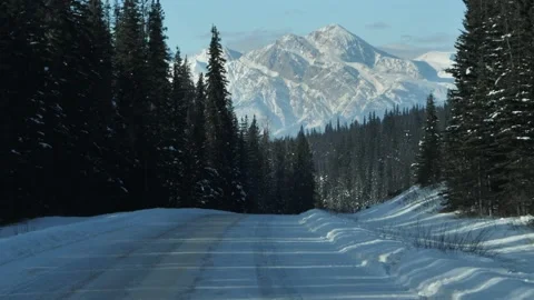 Road Trip Through The Icefields Parkway, Banff National Park, Alberta Stock Footage 197072030