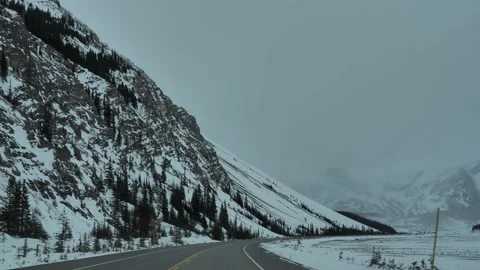 Road Trip Through The Icefields Parkway, Banff National Park, Alberta Stock Footage 197072788