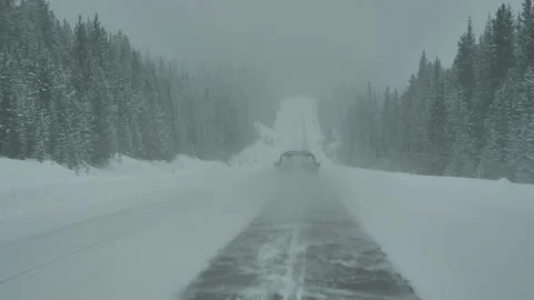 Road Trip Through The Icefields Parkway, Banff National Park, Alberta Stock Footage 197072892