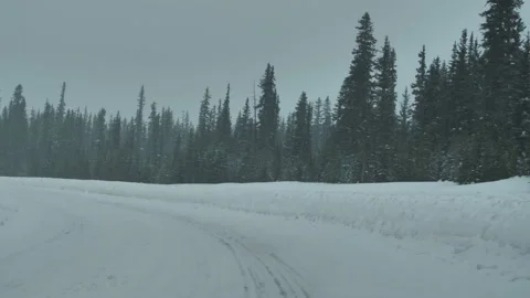 Road Trip Through The Icefields Parkway, Banff National Park, Alberta Stock Footage 197072914