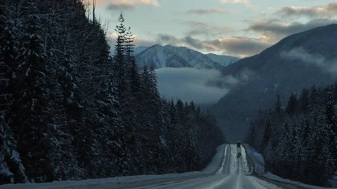 Road Trip Through The Icefields Parkway, Banff National Park, Alberta Stock Footage 197157511