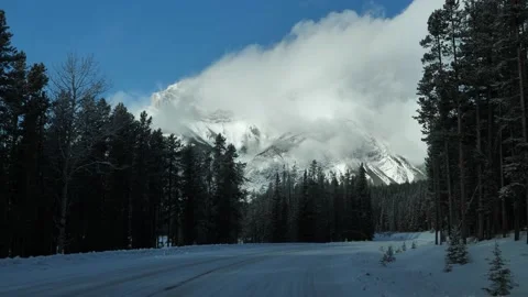 Road Trip Through The Icefields Parkway, Banff National Park, Alberta Stock Footage 197494489