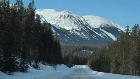 Road Trip Through The Icefields Parkway, Jasper National Park, Alberta Stock Footage 197539773
