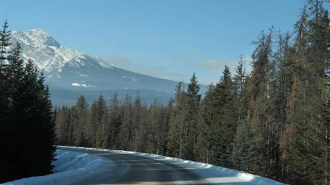 Road Trip Through The Icefields Parkway, Banff National Park, Alberta Stock Footage 197539795