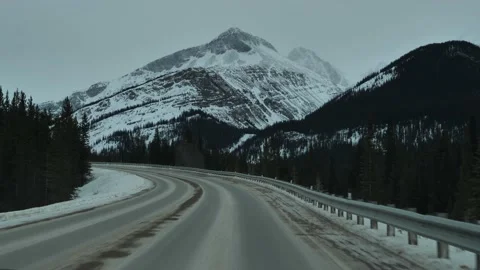 Road Trip Through The Icefields Parkway,Jasper National Park, Alberta Stock Footage 197072748