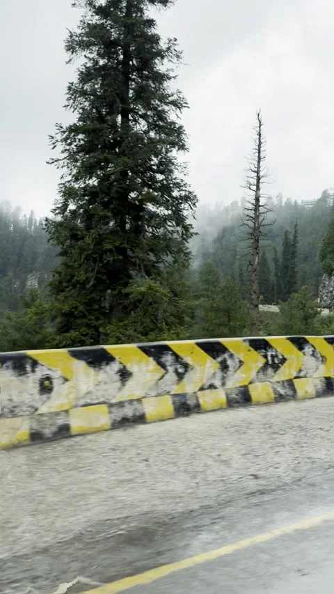 Road Trip Through Mountain Trails - Scenic Side View Adventure Stock Footage 309056987