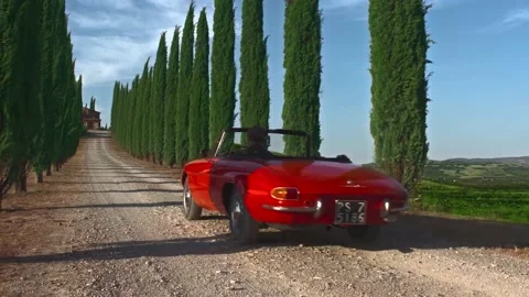 Road trip to the villa Stock Footage 137121463