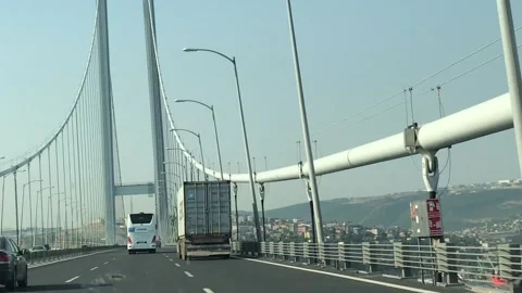 Road trip within Turkey. It shows landscape of Turkey and traffic on road. Stock Footage 248612928