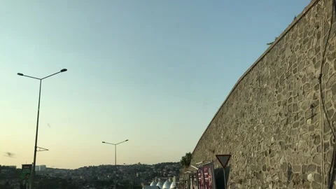 Road trip within Turkey. It shows landscape of Turkey and traffic on road. Video stock 248613025