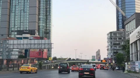 Road trip within Turkey. It shows landscape of Turkey and traffic on road. Stock Footage 248613102