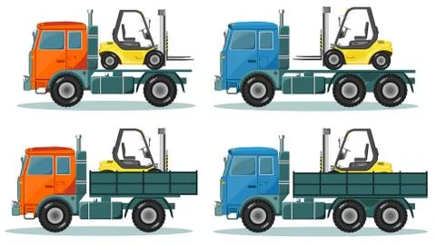 Road trucks, Vector Stock Illustration