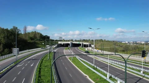 Road tunnel in cracow Stock Footage 261662972