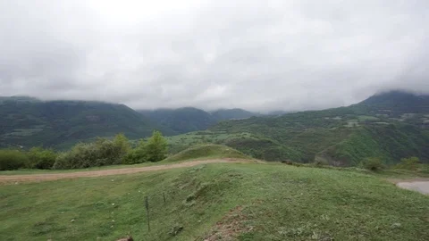 Road turn in the mountains Stock Footage 112889353