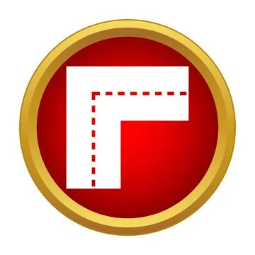 Road turning right navigation dotted path icon Stockillustratie
