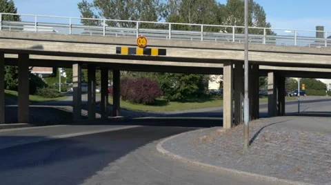 Road under bridge Stock Footage 55293311