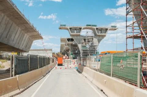Road under reconstruction Stock Photos