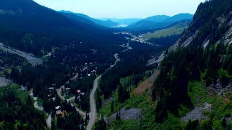 A road in a valley between mountains Stock Footage 51903243