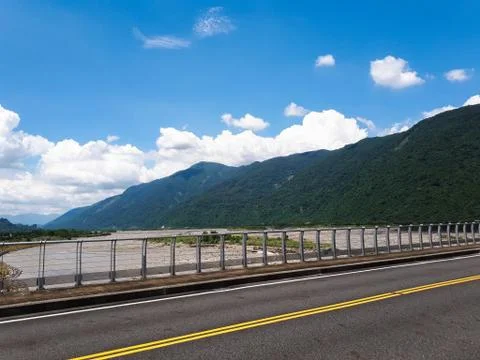 A road in a valley Foto stock