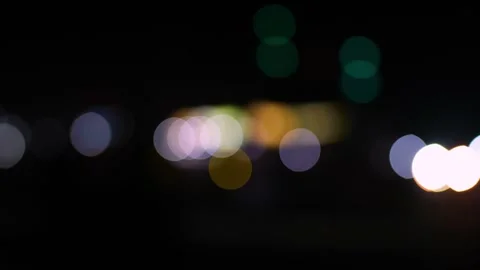 Road vechicles bokeh glowing light night background Stock Footage 293518068