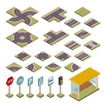 Road vector design elements Stock Illustration