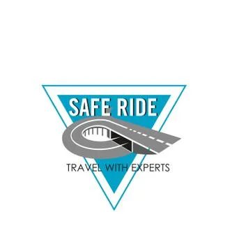 Road vector icon for safety construction company Stock Illustration