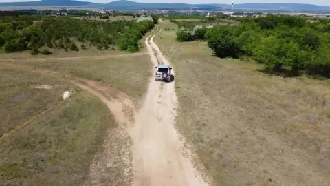 Off-road Vehicle ramming through a forest full-speed Video stock 157024912
