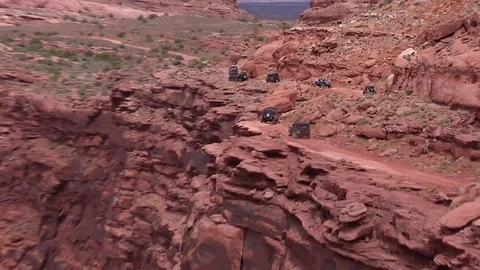 Off Road Vehicles on the Edge of a Cliff 스톡 동영상 72637440